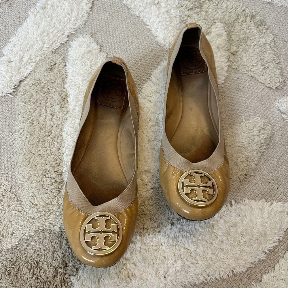 Tory Burch Tan Ballet Flats sz 9.5